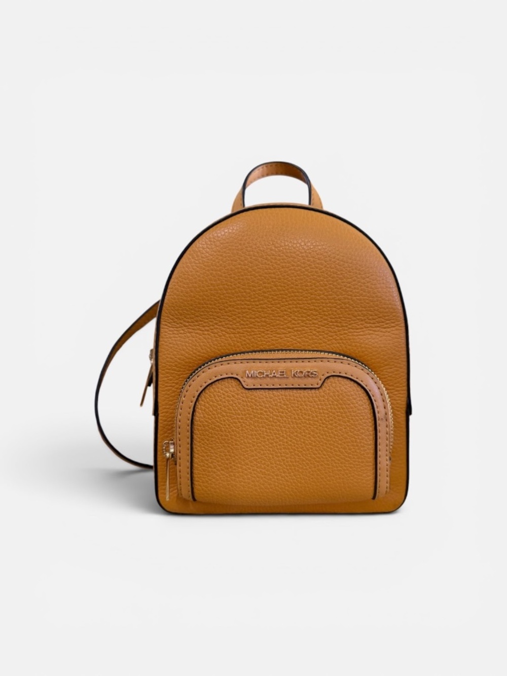 Michael Kors Jaycee Extra-Small Pebbled Leather Convertible Backpack in Cider